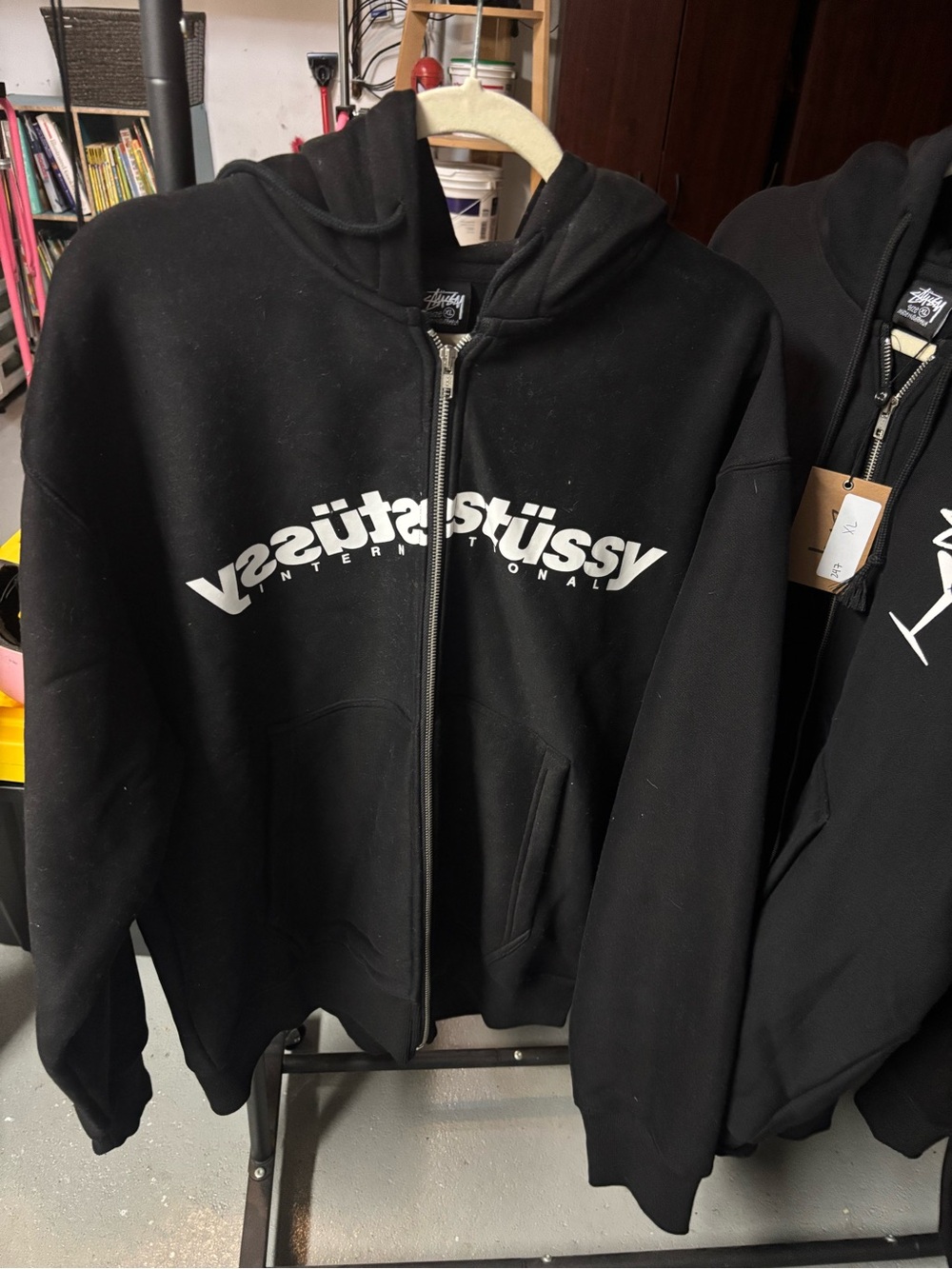 Stussy Men’s Zip-Up  Mirrored Hoodie